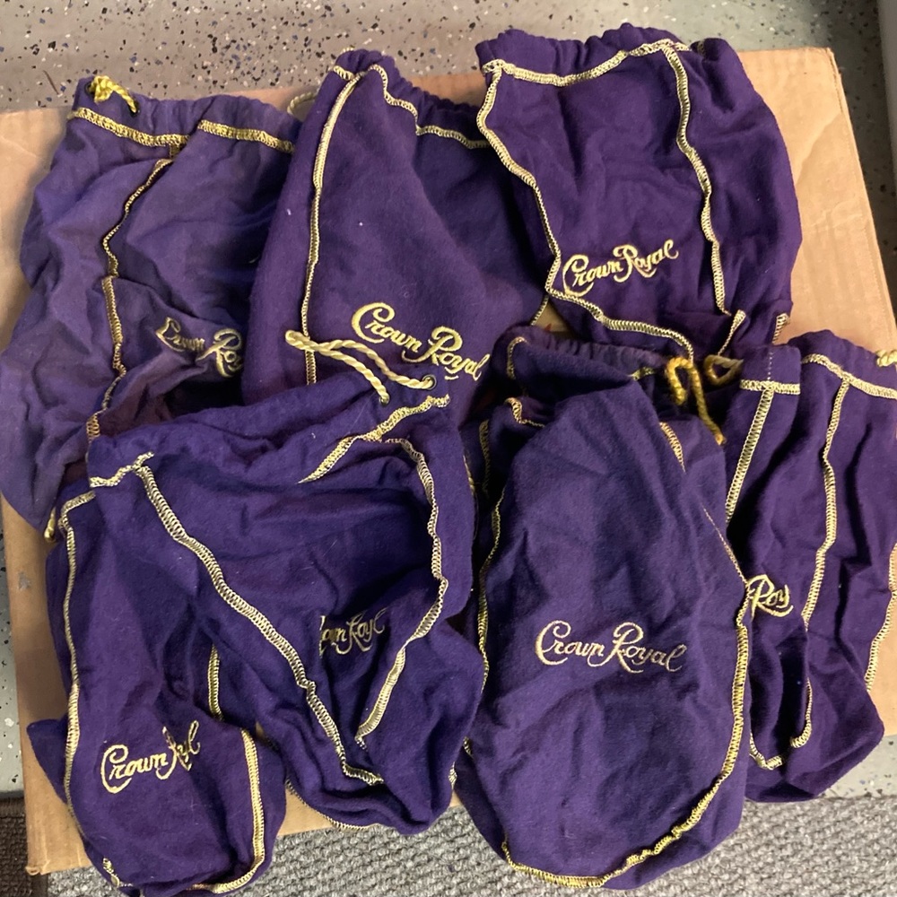 7 Crown Royal bags.